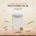 Notizblock Herbst Pilz Design, 10x15 cm, 50 Blatt mit Leimbindung, personalisierbar mit Namen, Handmade, Geschenk Pilzsammler