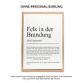 Fels in der Brandung Definition A6 Karte, personalisierbar mit Namen, Umschlag, Kartenhalter aus Echtholz