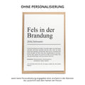 Fels in der Brandung Definition A6 Karte, personalisierbar mit Namen, Umschlag, Kartenhalter aus Echtholz