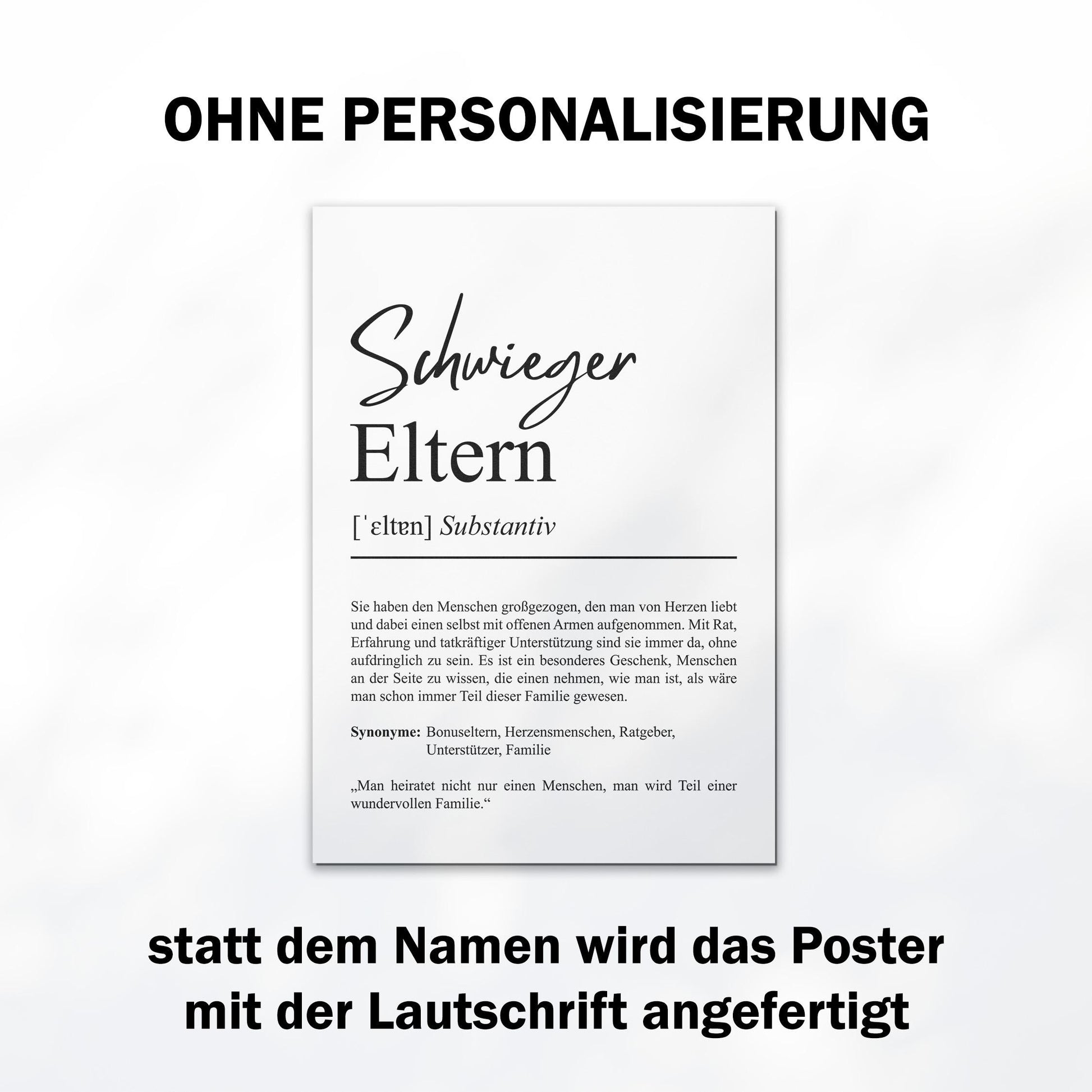 Schwiegereltern Definition Poster personalisierbar mit Namen Schwiegereltern Poster Geschenk Hochzeit Schwiegereltern Geburtstag Geschenk