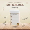 Notizblock Herbst Pilz Design, 10x15 cm, 50 Blatt mit Leimbindung, personalisierbar mit Namen, Handmade, Geschenk Pilzsammler