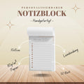 Notizblock Office Design, 10x15 cm, 50 Blatt mit Leimbindung, personalisierbar mit Namen, Handmade, Schreibwaren Büro
