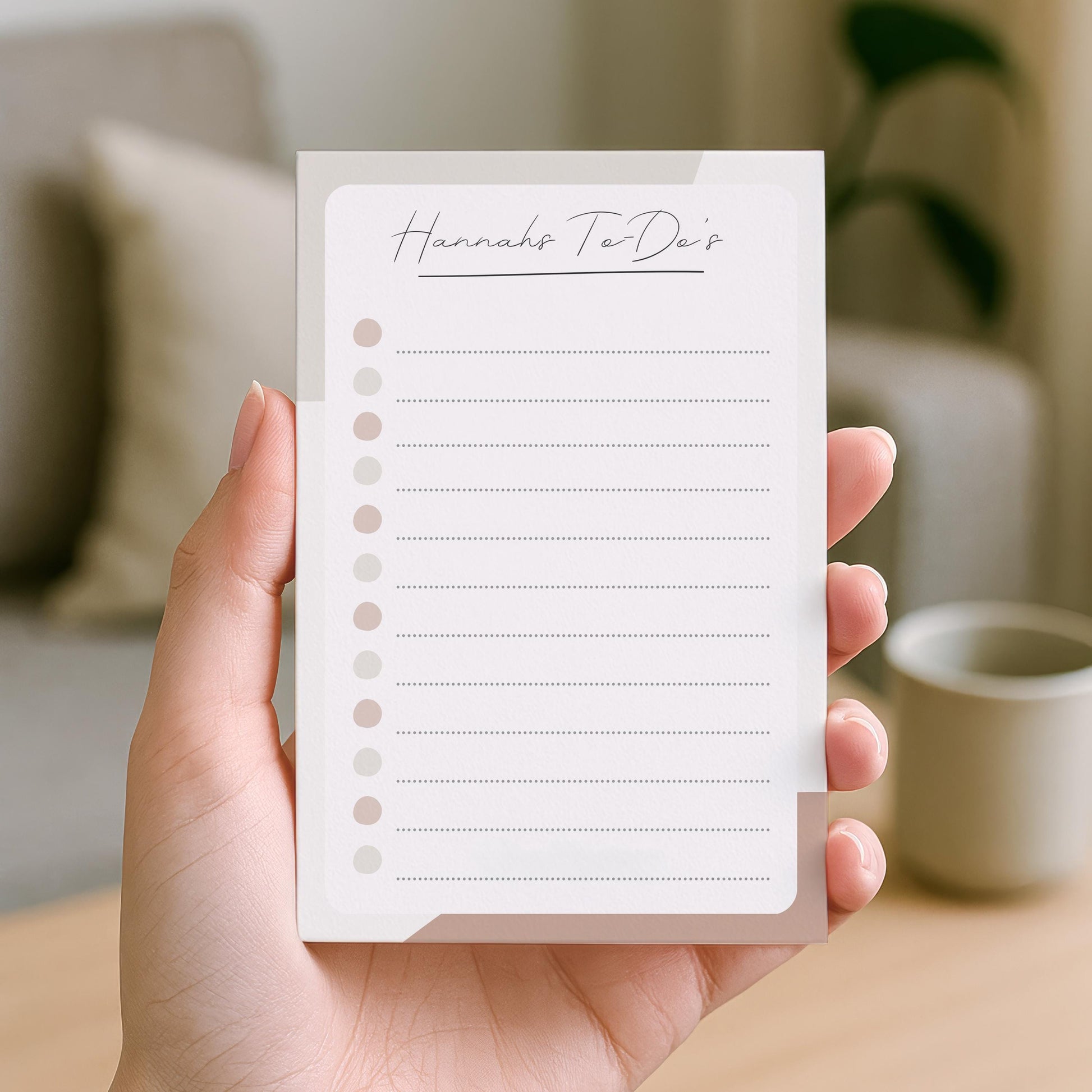 Notizblock Office Design, 10x15 cm, 50 Blatt mit Leimbindung, personalisierbar mit Namen, Handmade, Schreibwaren Büro