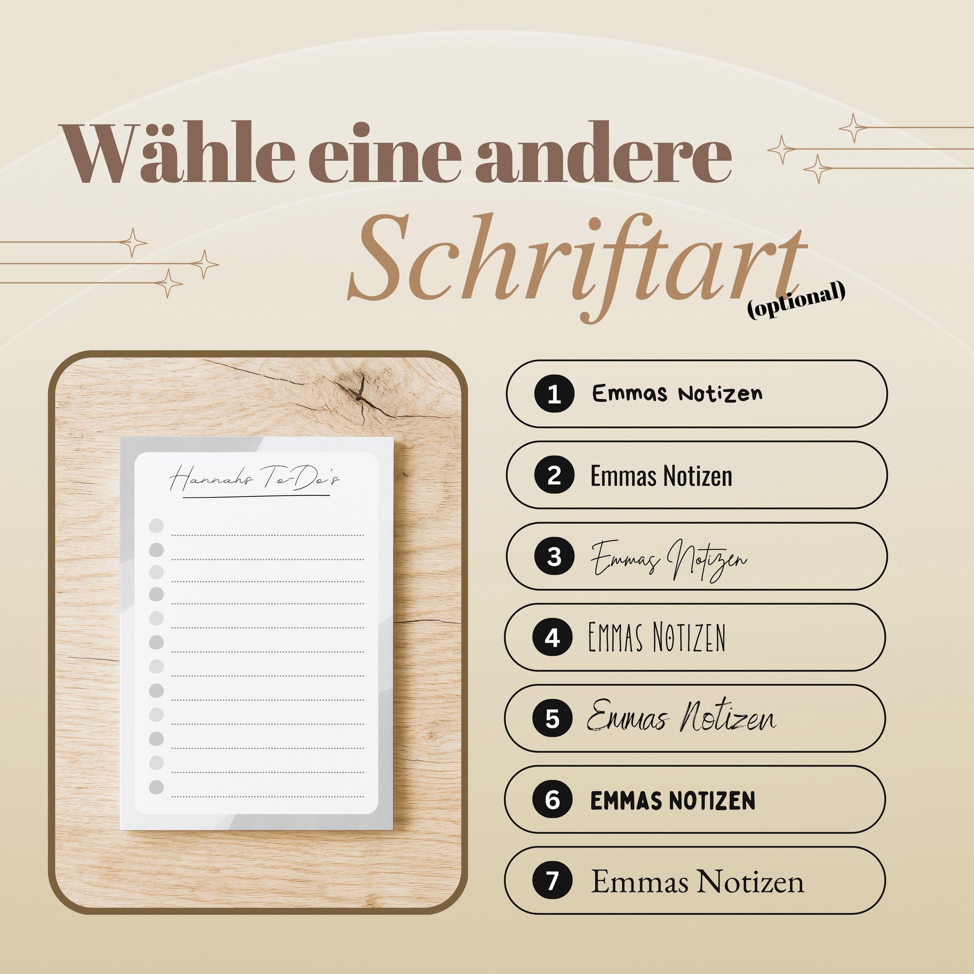 Notizblock Office Design, 10x15 cm, 50 Blatt mit Leimbindung, personalisierbar mit Namen, Handmade, Schreibwaren Büro