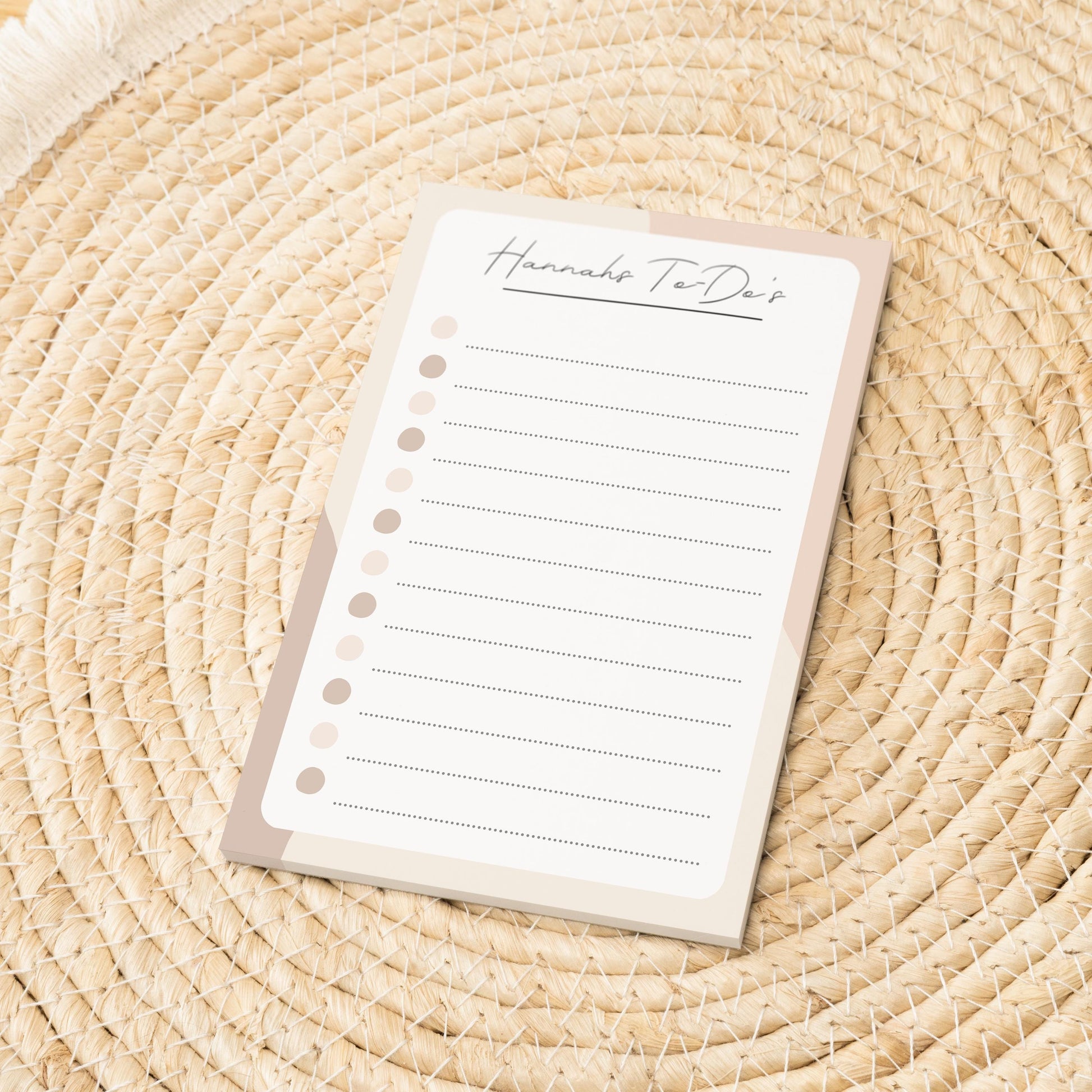 Notizblock Office Design, 10x15 cm, 50 Blatt mit Leimbindung, personalisierbar mit Namen, Handmade, Schreibwaren Büro