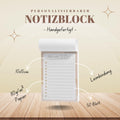 Notizblock Office Design, 10x15 cm, 50 Blatt mit Leimbindung, personalisierbar mit Namen, Handmade, Schreibwaren Büro