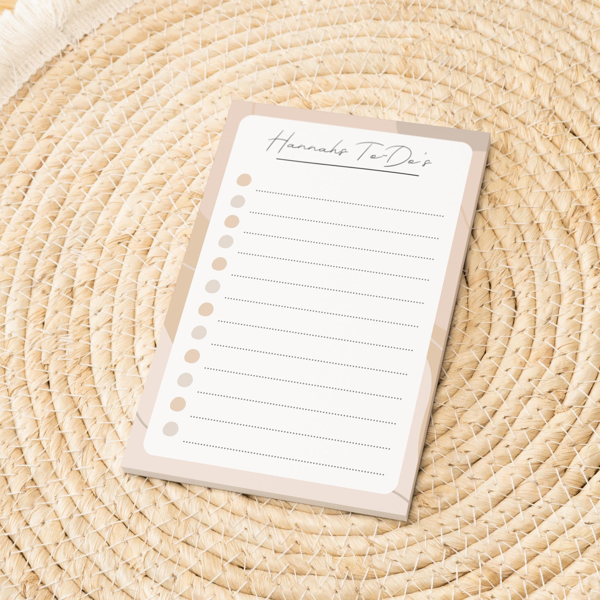 Notizblock Office Design, 10x15 cm, 50 Blatt mit Leimbindung, personalisierbar mit Namen, Handmade, Schreibwaren Büro