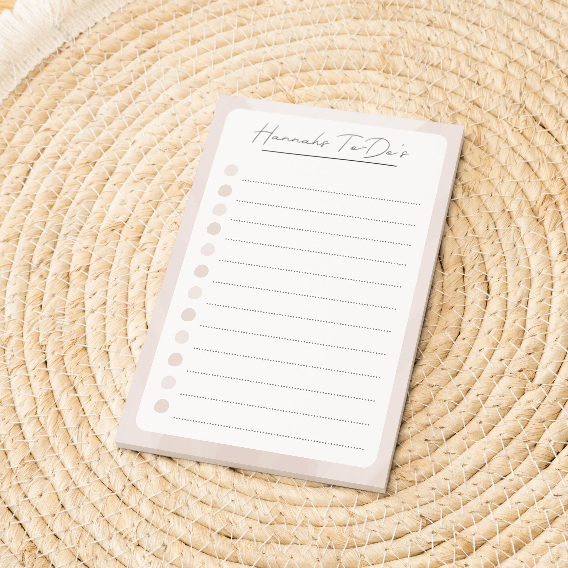 Notizblock Office Design, 10x15 cm, 50 Blatt mit Leimbindung, personalisierbar mit Namen, Handmade, Schreibwaren Büro