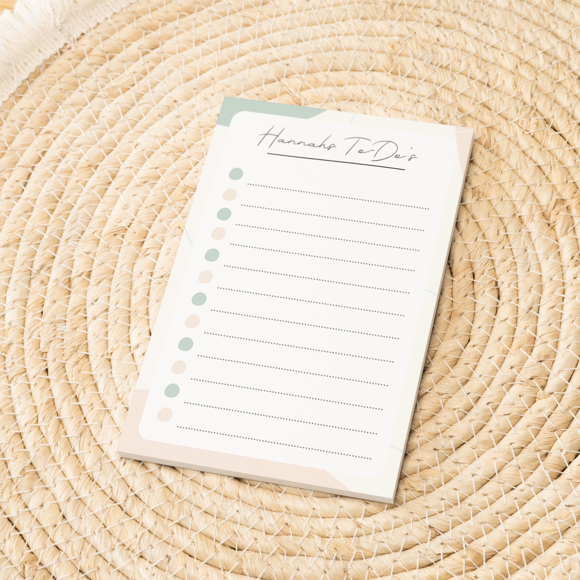 Notizblock Office Design, 10x15 cm, 50 Blatt mit Leimbindung, personalisierbar mit Namen, Handmade, Schreibwaren Büro