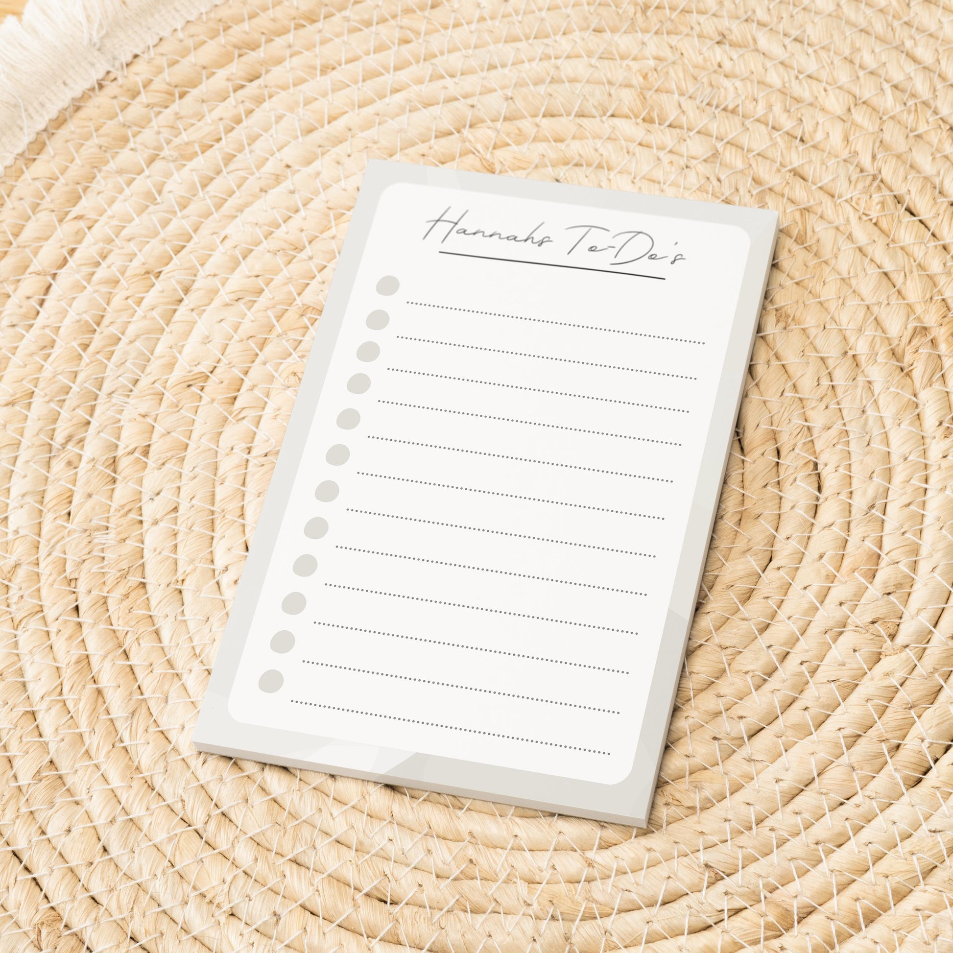 Notizblock Office Design, 10x15 cm, 50 Blatt mit Leimbindung, personalisierbar mit Namen, Handmade, Schreibwaren Büro