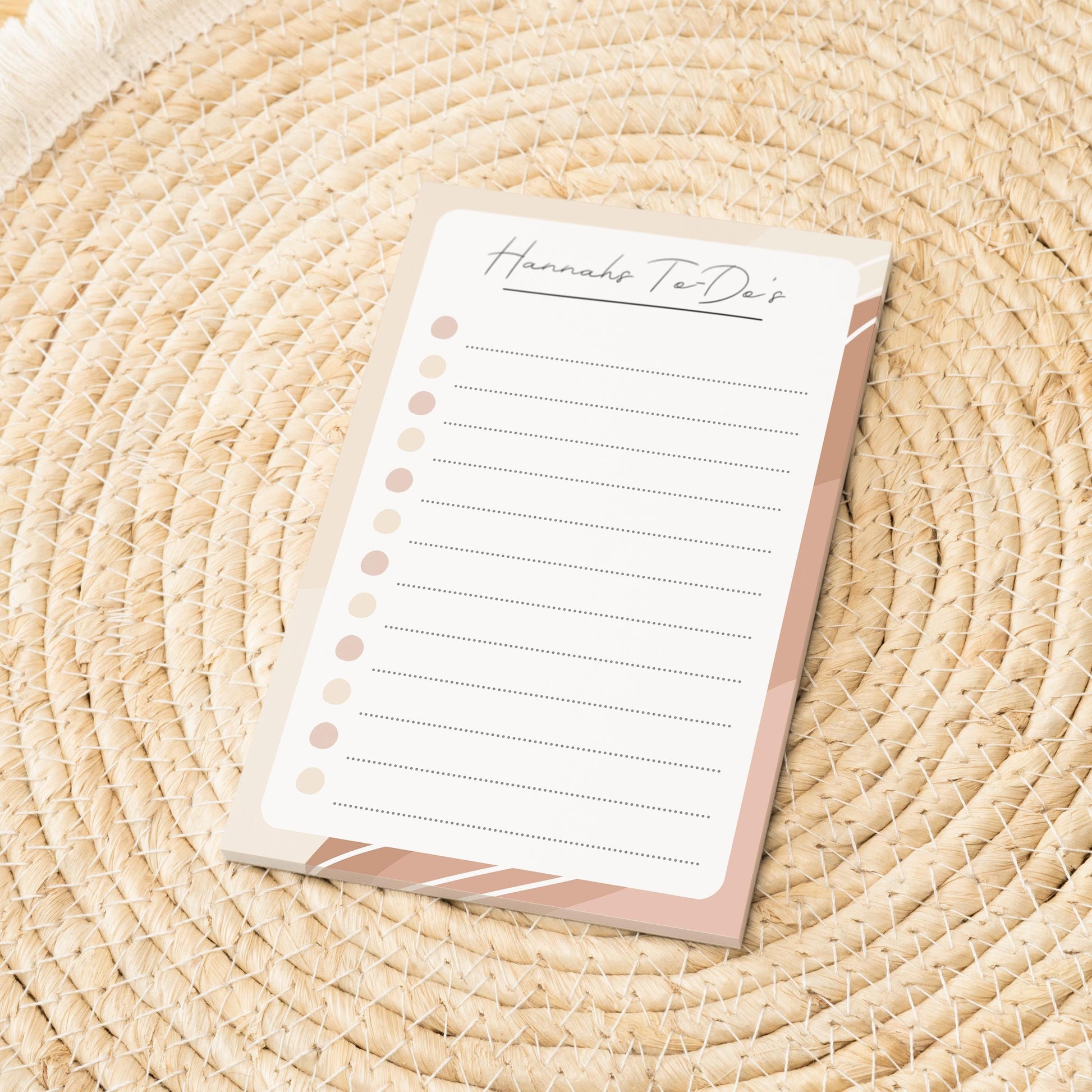 Notizblock Office Design, 10x15 cm, 50 Blatt mit Leimbindung, personalisierbar mit Namen, Handmade, Schreibwaren Büro