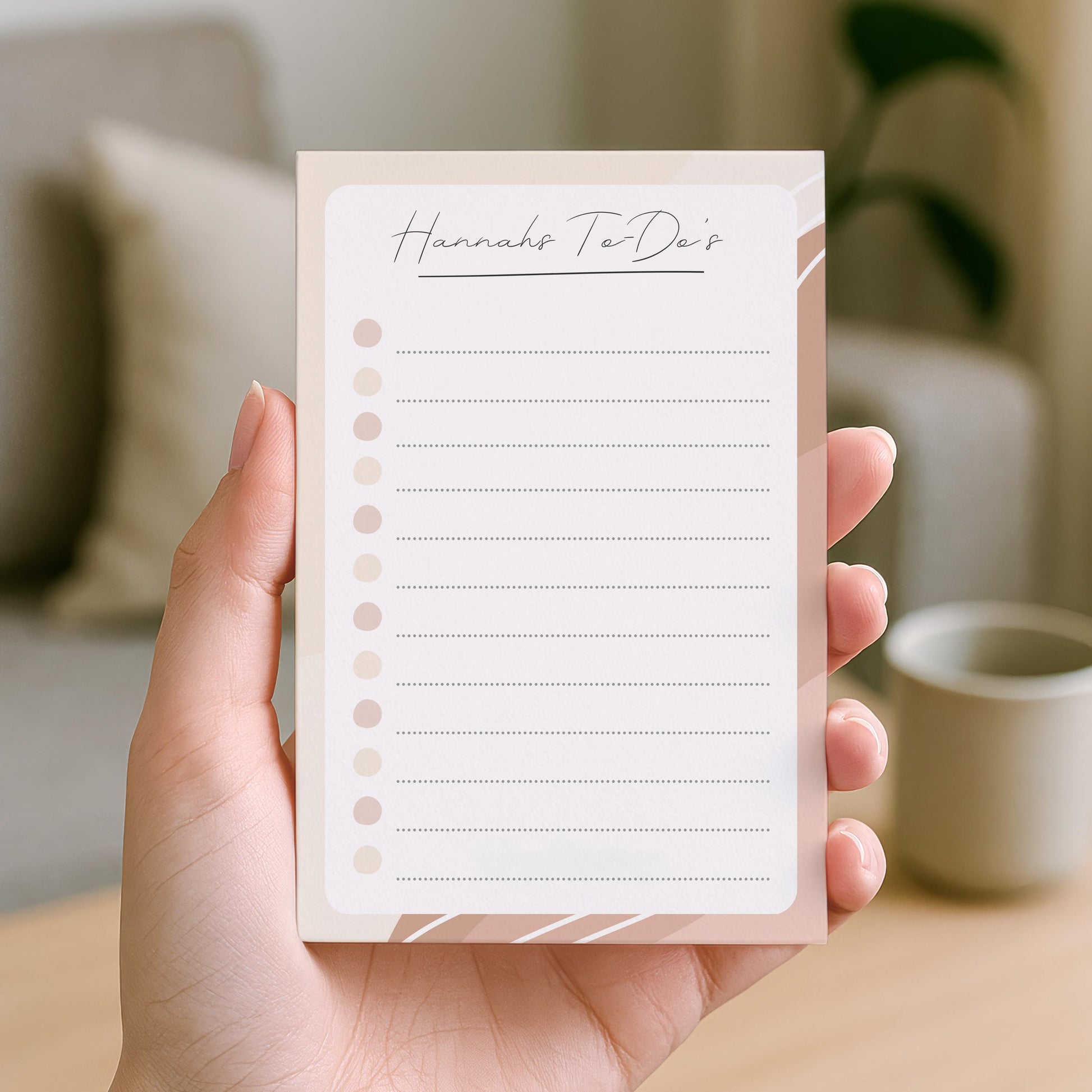 Notizblock Office Design, 10x15 cm, 50 Blatt mit Leimbindung, personalisierbar mit Namen, Handmade, Schreibwaren Büro