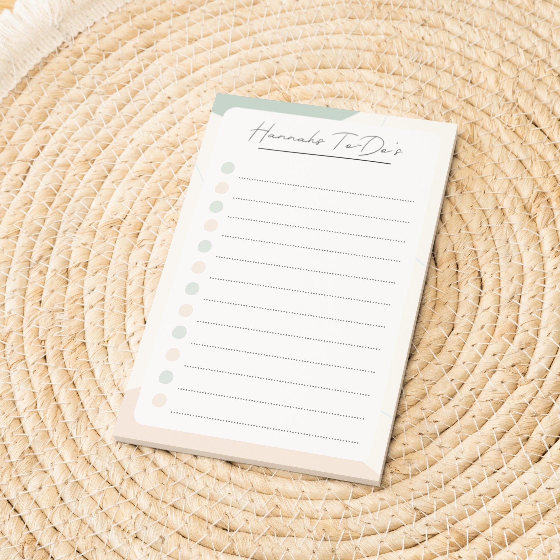 Notizblock Office Design, 10x15 cm, 50 Blatt mit Leimbindung, personalisierbar mit Namen, Handmade, Schreibwaren Büro