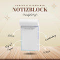 Notizblock Office Design, 10x15 cm, 50 Blatt mit Leimbindung, personalisierbar mit Namen, Handmade, Schreibwaren Büro