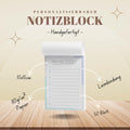 Notizblock Office Design, 10x15 cm, 50 Blatt mit Leimbindung, personalisierbar mit Namen, Handmade, Schreibwaren Büro