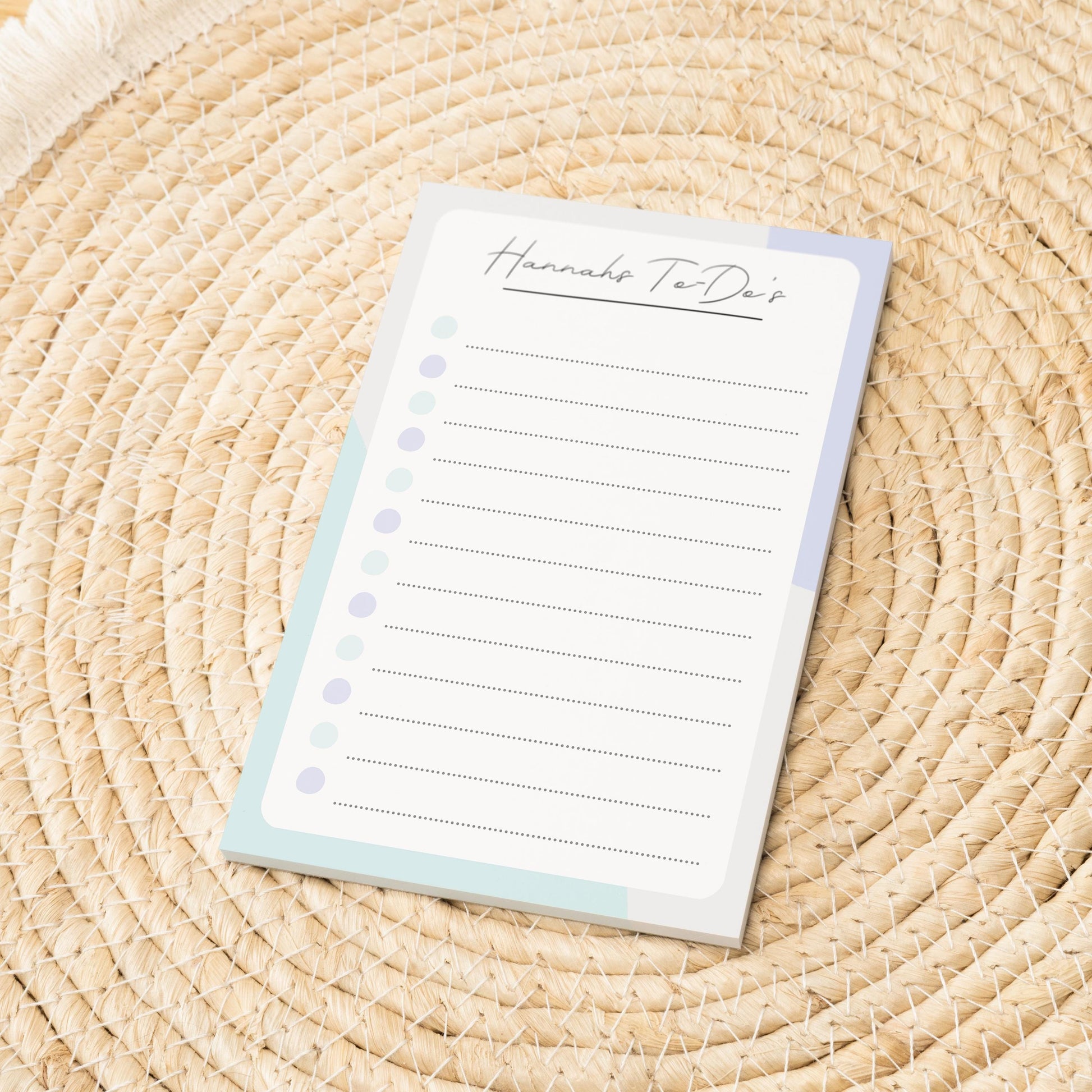 Notizblock Office Design, 10x15 cm, 50 Blatt mit Leimbindung, personalisierbar mit Namen, Handmade, Schreibwaren Büro