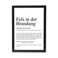 Fels in der Brandung Definition Poster, 100% personalisierbar, mit Namen, Massivholzrahmen, Last Minute Geschenk Freund