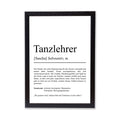 Tanzlehrer Definition Poster personalisierbar mit Namen Beruf Poster Tanzlehrer Geschenk Einzug Geburtstag Geschenk Tanzlehrer Poster Beruf
