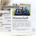 Mannschaft Definition Poster, personalisierbar mit Bild + Namen, Poster Vereinssport, Massivholzrahmen, Last Minute Geschenk Vereinsmitglied