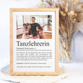 Tanzlehrer Definition Poster personalisierbar mit Bild + Namen Beruf Poster Tanzlehrer Geschenk Einzug Geburtstag Geschenk Tanzlehrer