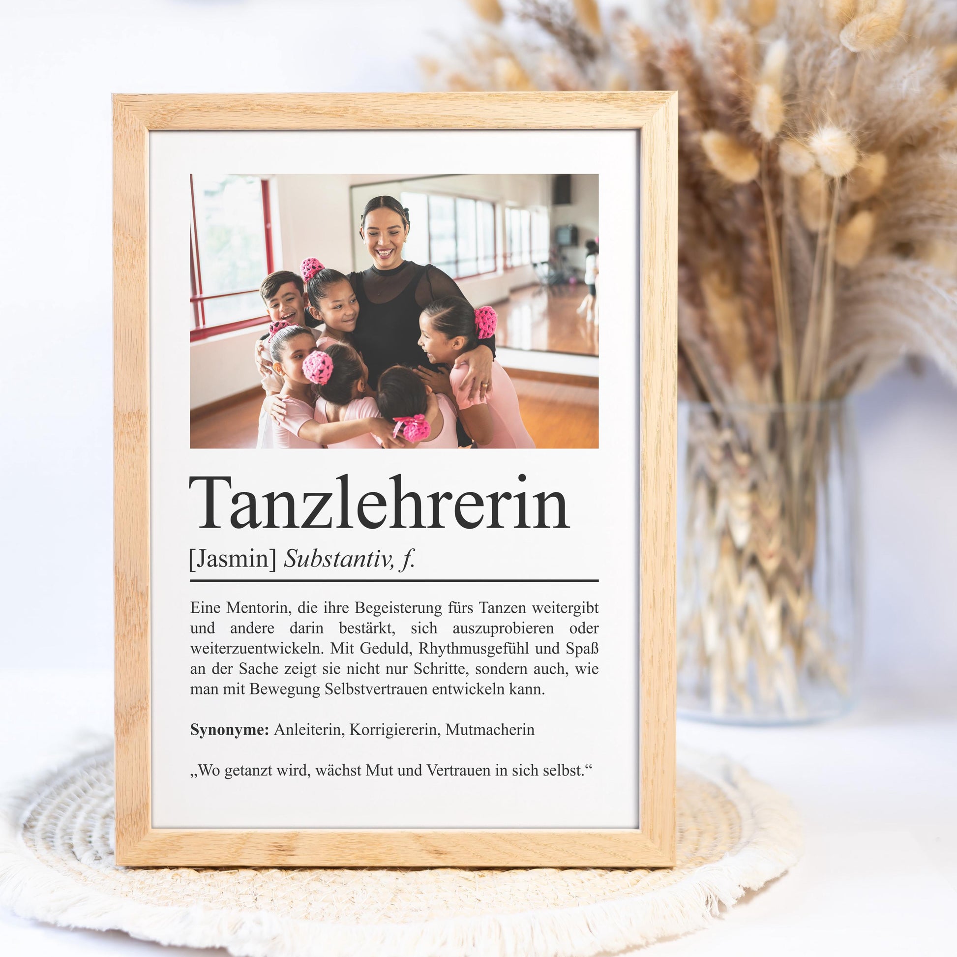 Tanzlehrer Definition Poster personalisierbar mit Bild + Namen Beruf Poster Tanzlehrer Geschenk Einzug Geburtstag Geschenk Tanzlehrer