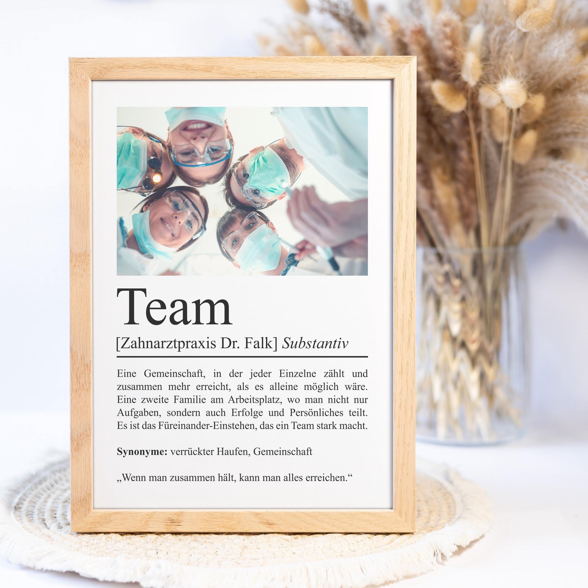 Team Definition Poster personalisierbar mit Bild + Namen Beruf Poster Team Geschenk Einzug Geburtstag Geschenk Kollegen