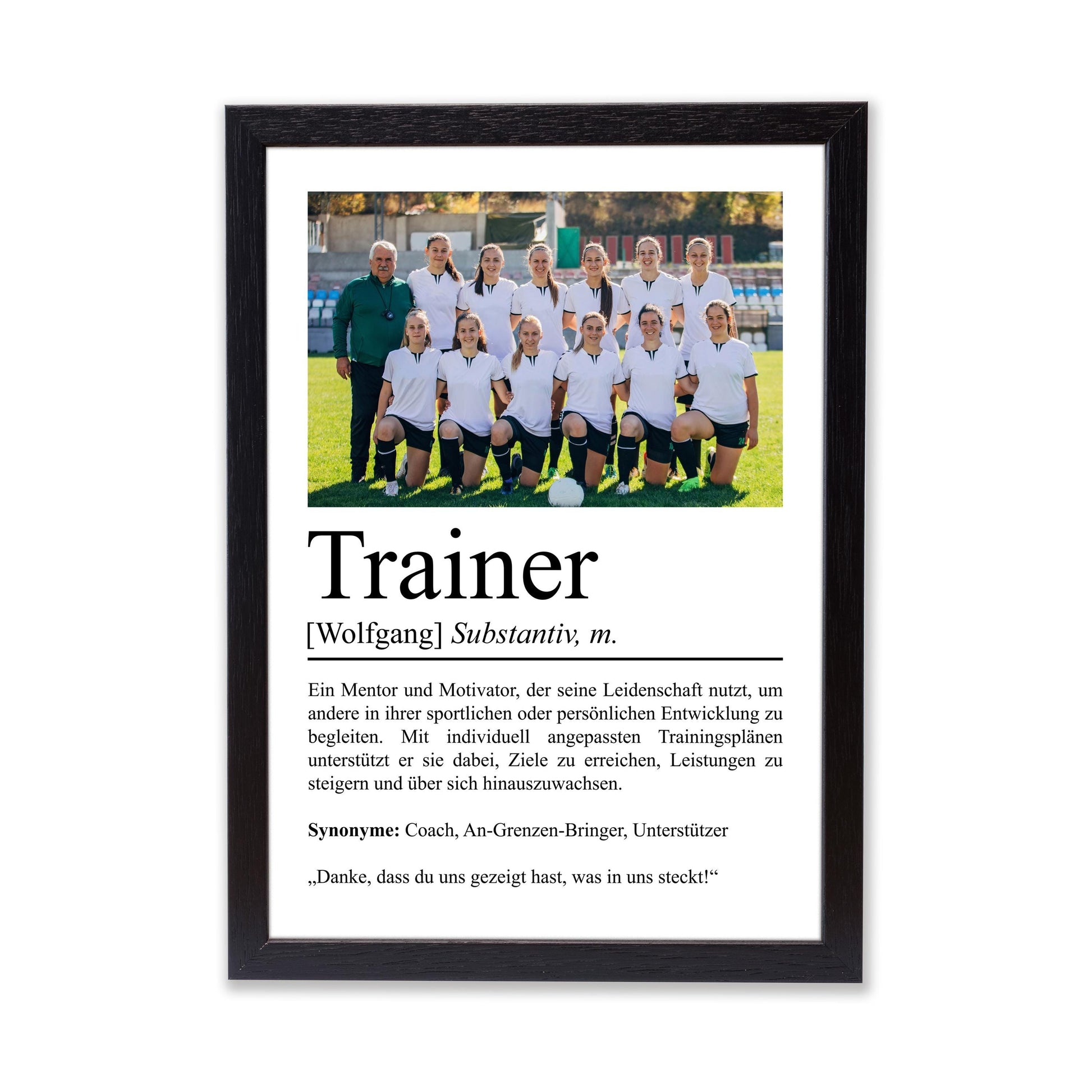 Trainer Definition Poster personalisierbar mit Bild + Namen Beruf Poster Trainer Geschenk Einzug Geburtstag Geschenk Trainer