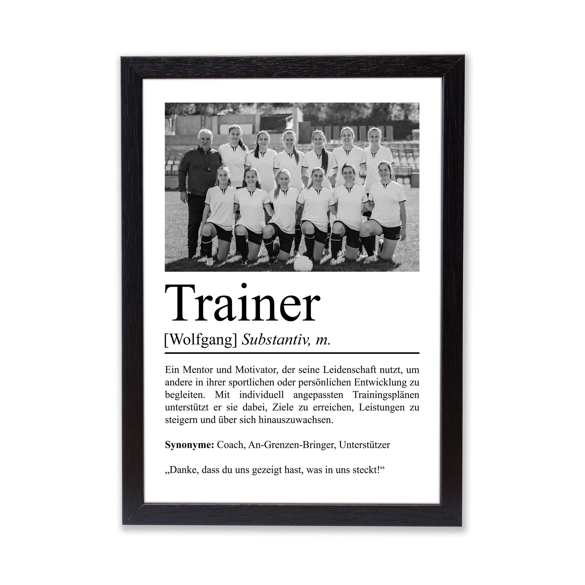 Trainer Definition Poster personalisierbar mit Bild + Namen Beruf Poster Trainer Geschenk Einzug Geburtstag Geschenk Trainer