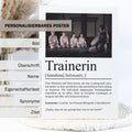Trainerin Definition Poster personalisierbar mit Bild + Namen Beruf Poster Trainerin Geschenk Einzug Geburtstag Geschenk Trainerin
