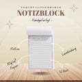 Notizblock Office Design, 10x15 cm, 50 Blatt mit Leimbindung, personalisierbar mit Namen, Handmade, Schreibwaren Büro