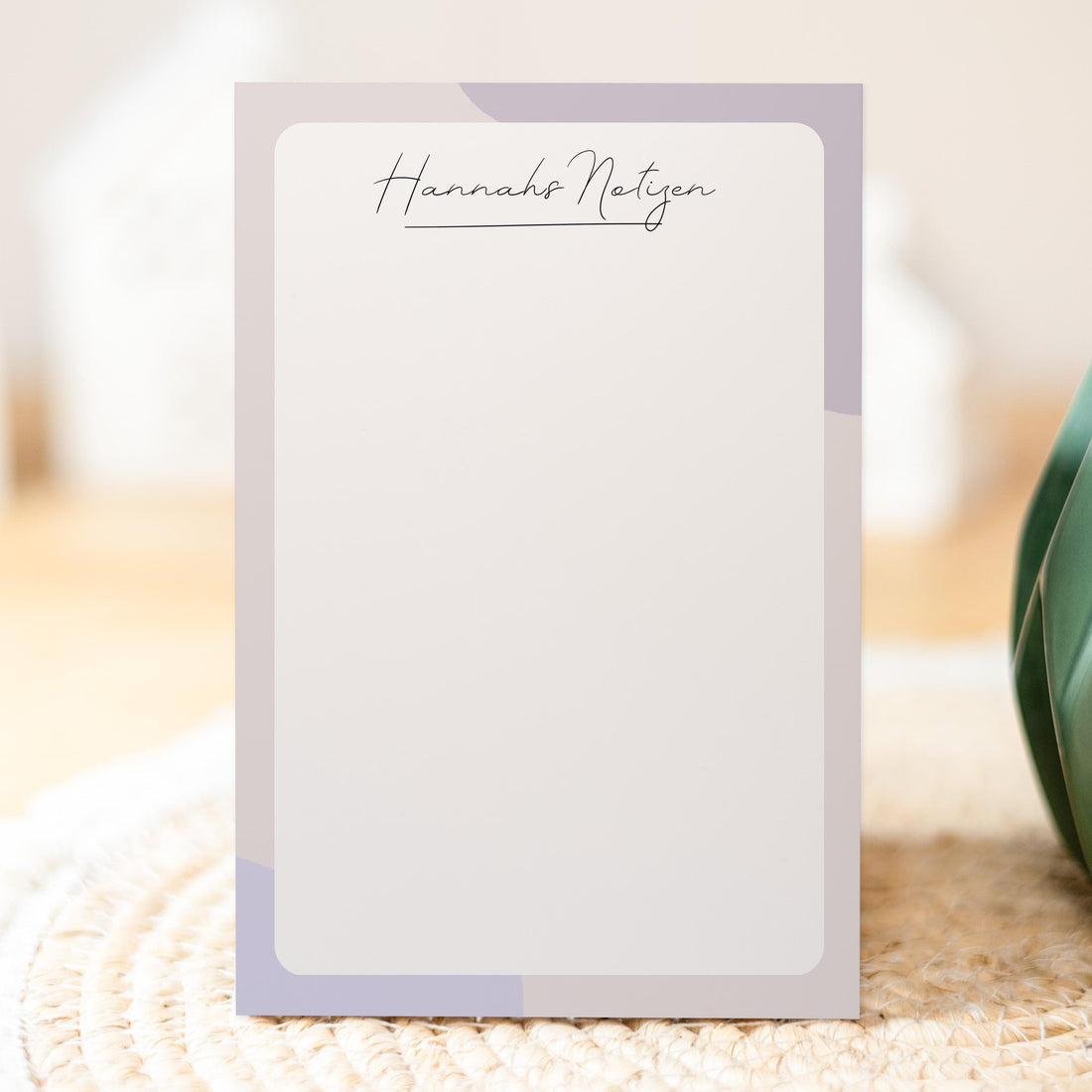Notizblock Office Design, 10x15 cm, 50 Blatt mit Leimbindung, personalisierbar mit Namen, Handmade, Schreibwaren Büro