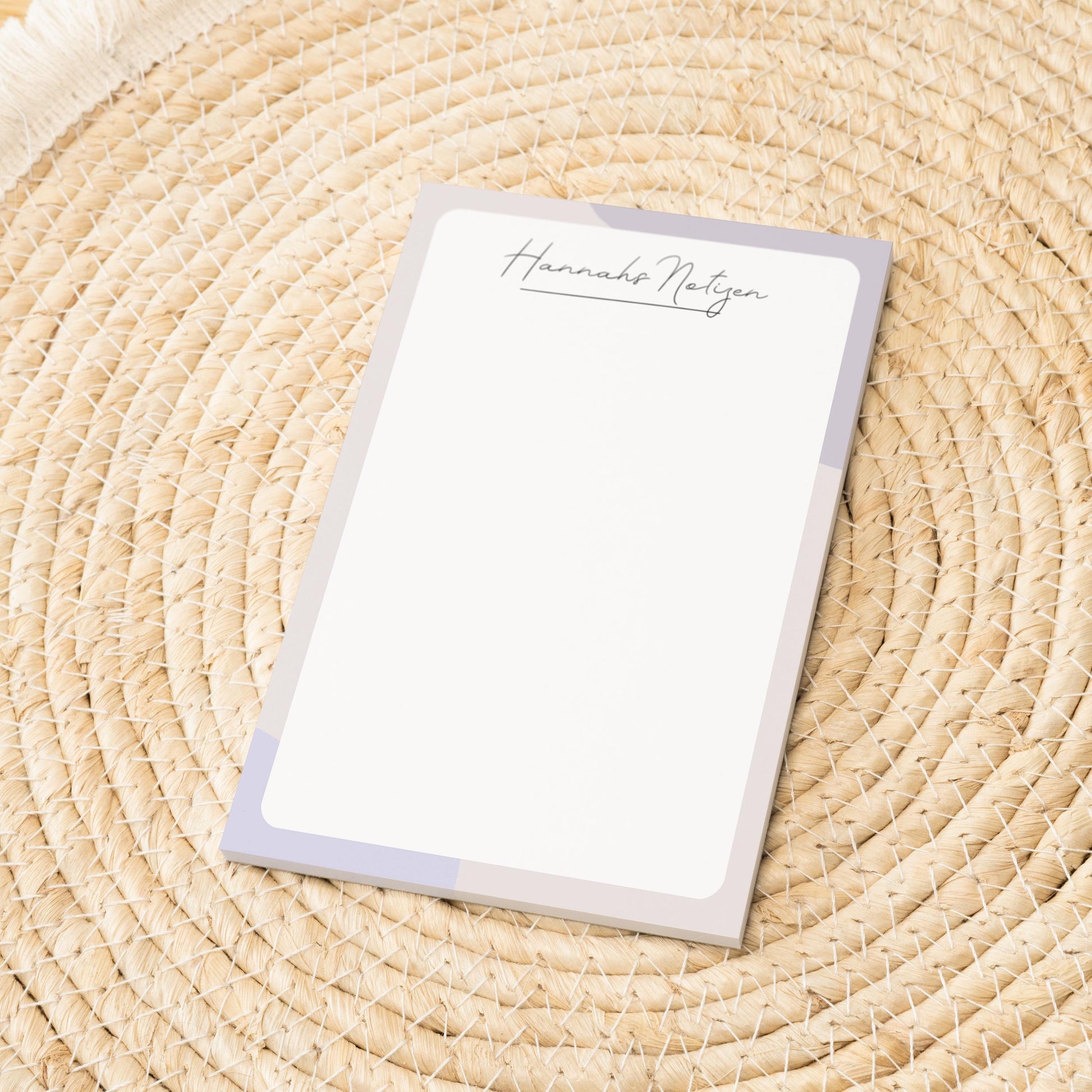 Notizblock Office Design, 10x15 cm, 50 Blatt mit Leimbindung, personalisierbar mit Namen, Handmade, Schreibwaren Büro