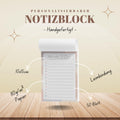 Notizblock Office Design, 10x15 cm, 50 Blatt mit Leimbindung, personalisierbar mit Namen, Handmade, Schreibwaren Büro