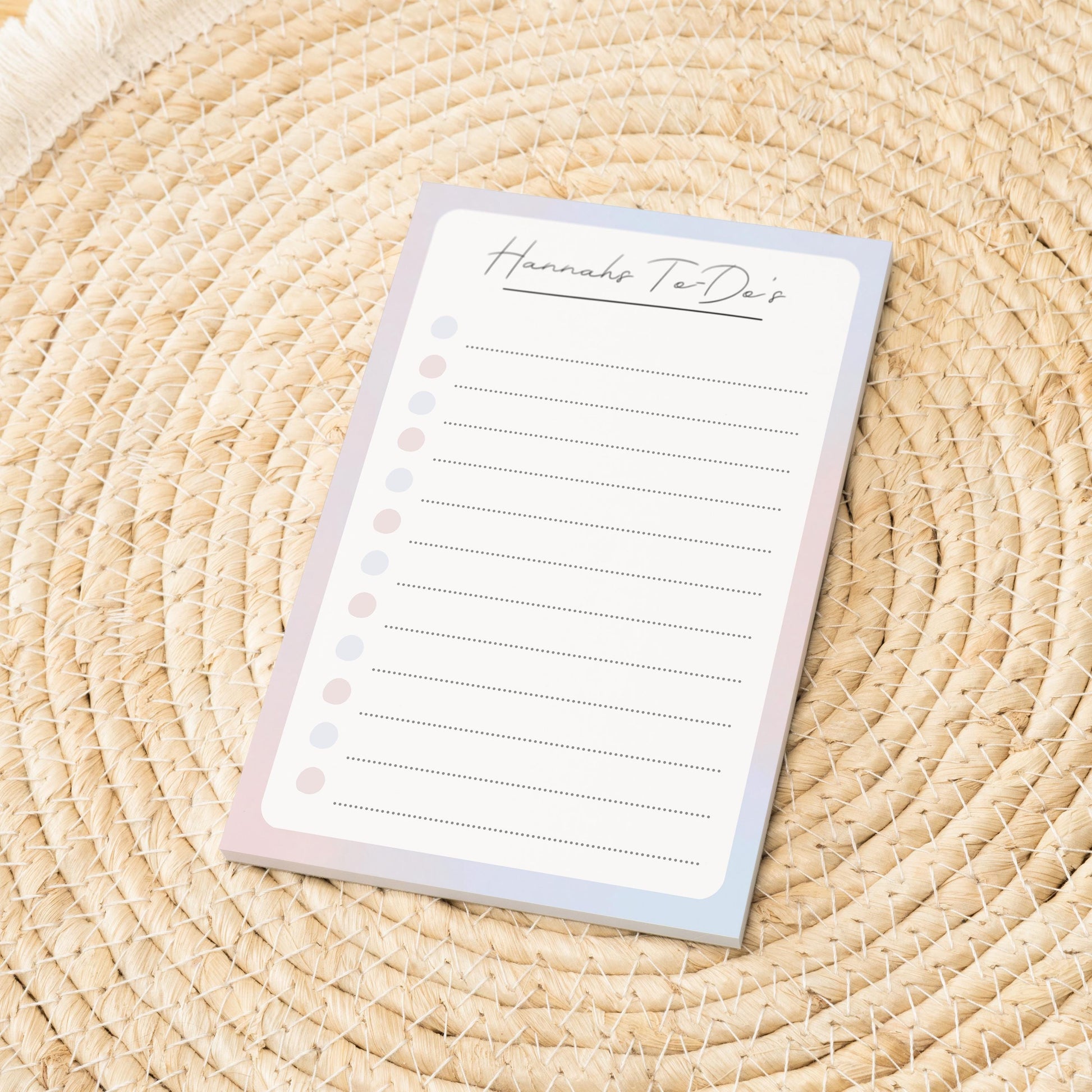 Notizblock Office Design, 10x15 cm, 50 Blatt mit Leimbindung, personalisierbar mit Namen, Handmade, Schreibwaren Büro