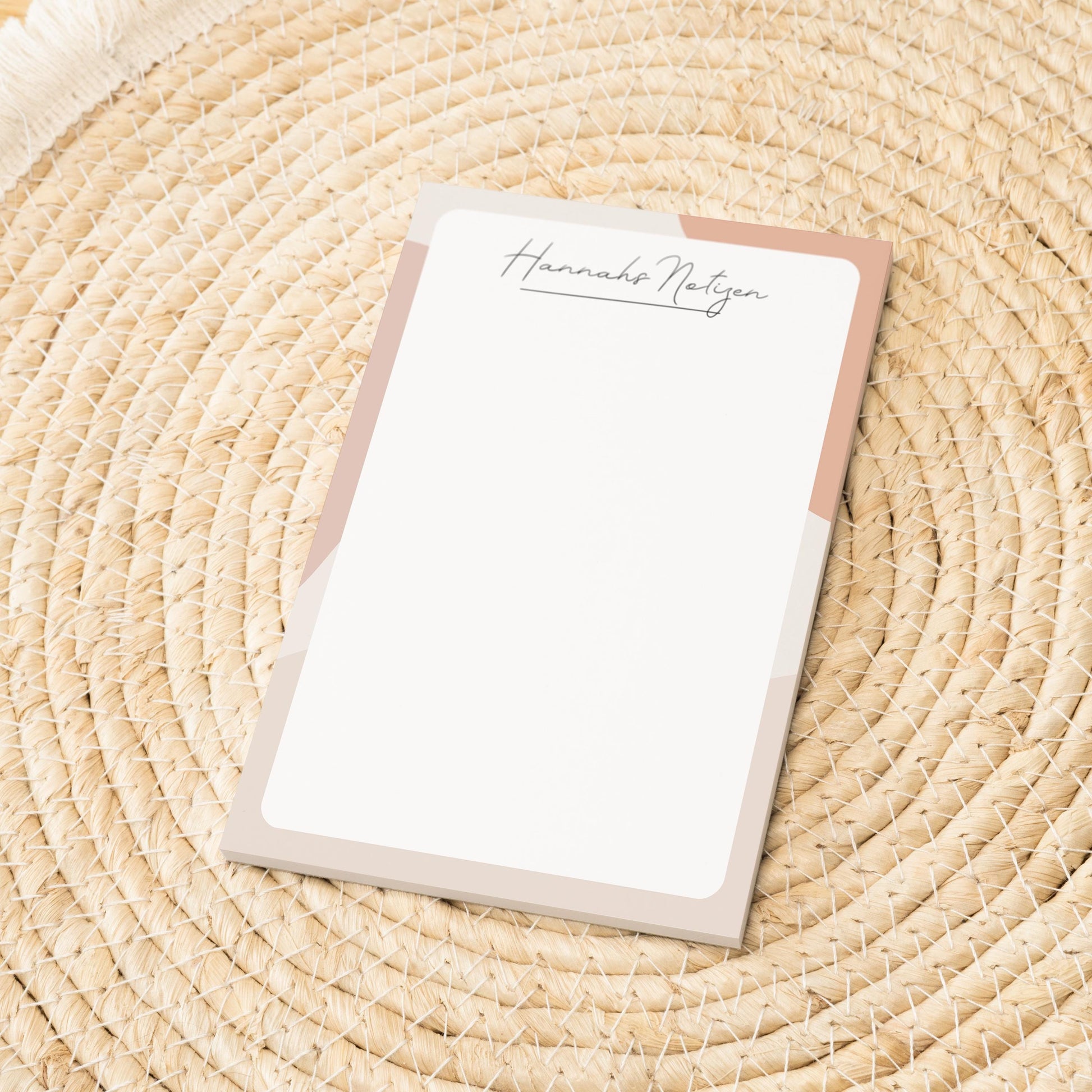 Notizblock Office Design, 10x15 cm, 50 Blatt mit Leimbindung, personalisierbar mit Namen, Handmade, Schreibwaren Büro