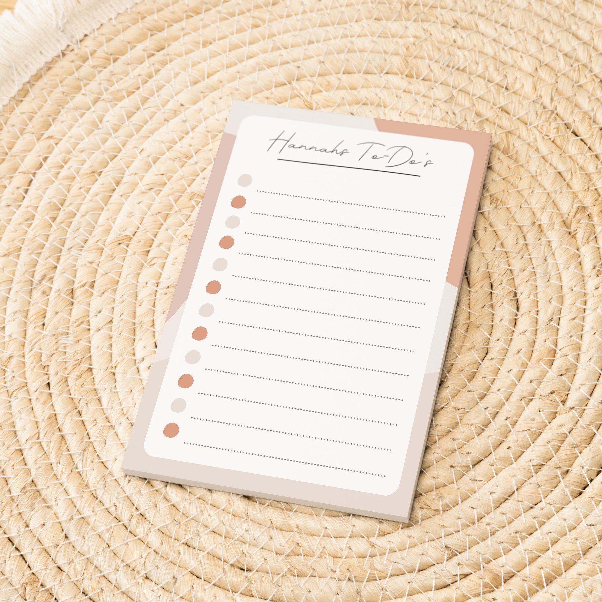 Notizblock Office Design, 10x15 cm, 50 Blatt mit Leimbindung, personalisierbar mit Namen, Handmade, Schreibwaren Büro