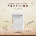 Notizblock Office Design, 10x15 cm, 50 Blatt mit Leimbindung, personalisierbar mit Namen, Handmade, Schreibwaren Büro