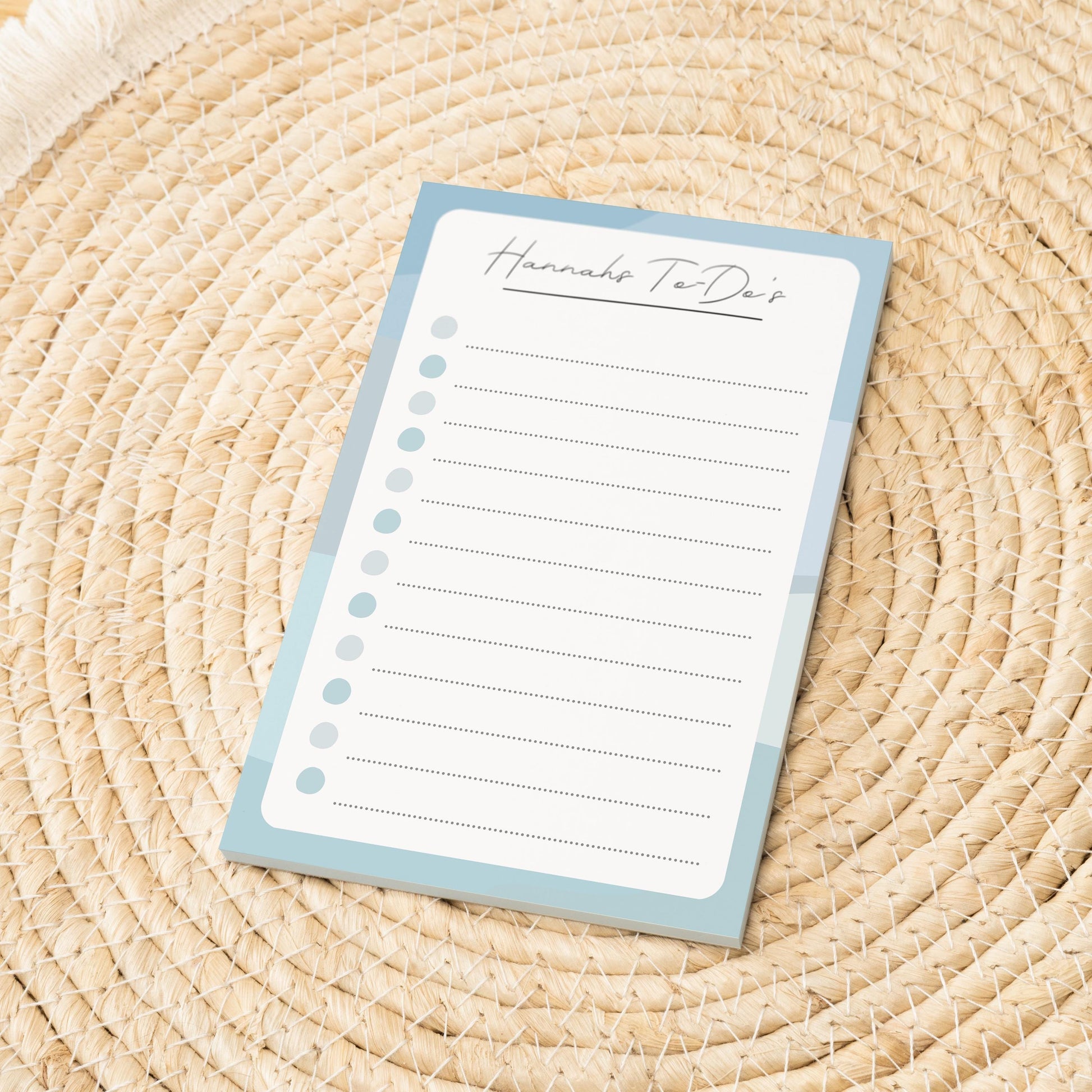 Notizblock Office Design, 10x15 cm, 50 Blatt mit Leimbindung, personalisierbar mit Namen, Handmade, Schreibwaren Büro