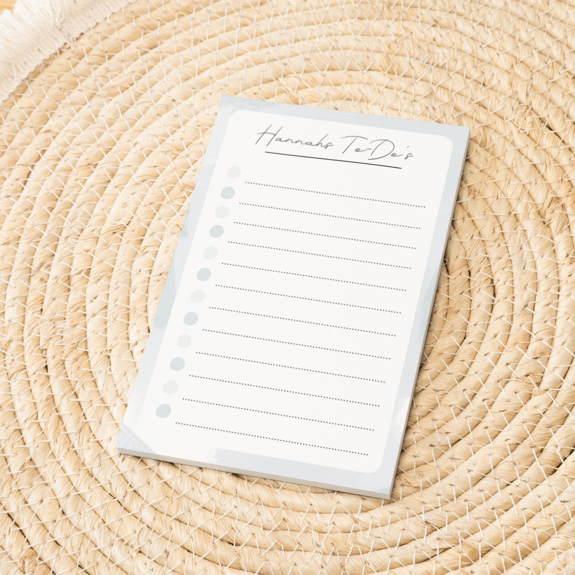 Notizblock Office Design, 10x15 cm, 50 Blatt mit Leimbindung, personalisierbar mit Namen, Handmade, Schreibwaren Büro