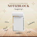 Notizblock Office Design, 10x15 cm, 50 Blatt mit Leimbindung, personalisierbar mit Namen, Handmade, Schreibwaren Büro