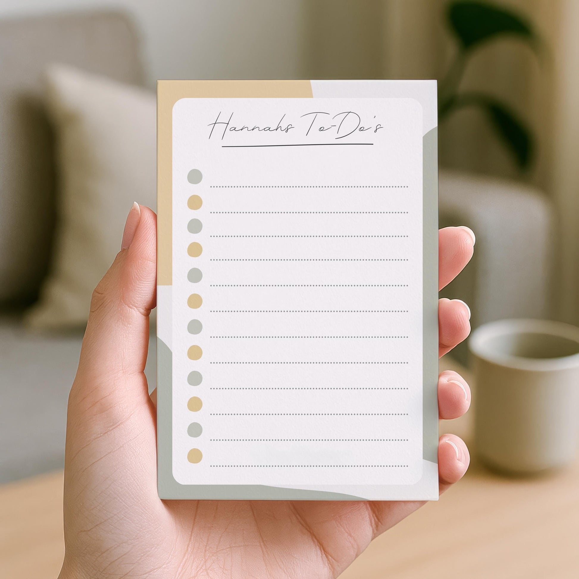 Notizblock Office Design, 10x15 cm, 50 Blatt mit Leimbindung, personalisierbar mit Namen, Handmade, Schreibwaren Büro