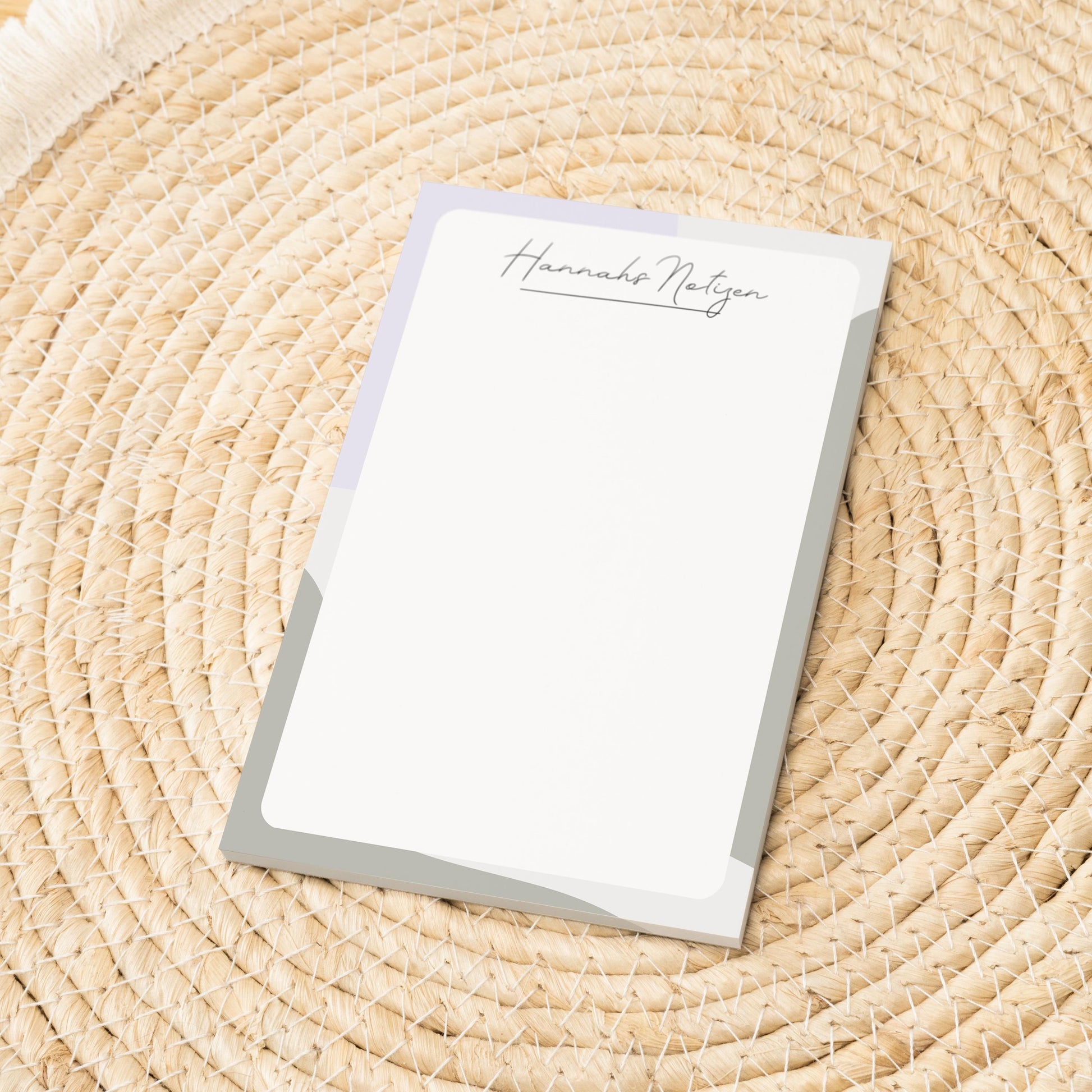 Notizblock Office Design, 10x15 cm, 50 Blatt mit Leimbindung, personalisierbar mit Namen, Handmade, Schreibwaren Büro