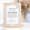 Mama Urkunde Poster, personalisierbar mit Namen + Text, Massivholzrahmen, verschiedene Größen, Einrahmservice, Geschenk Mutter