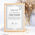 Patentante Urkunde Poster, personalisierbar mit Namen + Text, Massivholzrahmen, verschiedene Größen, Einrahmservice, Geschenk Patentante