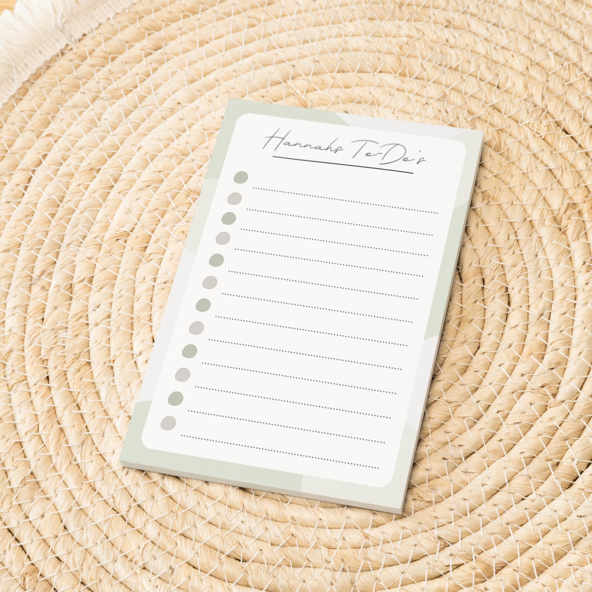 Notizblock Office Design, 10x15 cm, 50 Blatt mit Leimbindung, personalisierbar mit Namen, Handmade, Schreibwaren Büro