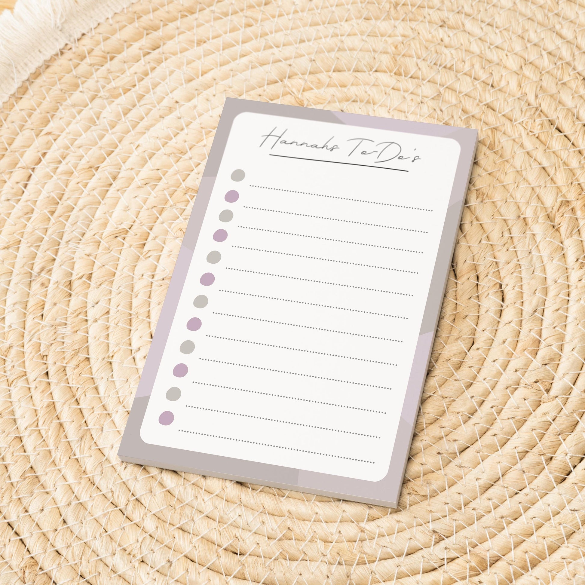 Notizblock Office Design, 10x15 cm, 50 Blatt mit Leimbindung, personalisierbar mit Namen, Handmade, Schreibwaren Büro