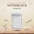 Notizblock Office Design, 10x15 cm, 50 Blatt mit Leimbindung, personalisierbar mit Namen, Handmade, Schreibwaren Büro