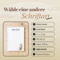 Notizblock Eule Vogel Design, 10x15 cm, 50 Blatt mit Leimbindung, personalisierbar mit Namen, Handmade, Geschenk Ornithologe