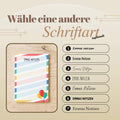 Notizblock Streifen Design, 10x15 cm, 50 Blatt mit Leimbindung, personalisierbar mit Namen, Handmade