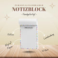 Notizblock Kreise Design, 10x15 cm, 50 Blatt mit Leimbindung, personalisierbar mit Namen, Handmade